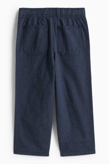 Nen - Pantalons amb component de lli - blau fosc