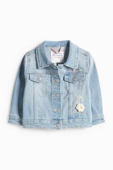 Neonate - Giacca di jeans neonate - fiorellini - blu