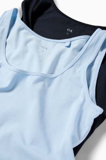 Damen - Multipack 2er - Top - hellblau