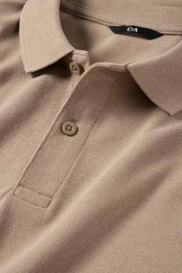 Herren - Poloshirt - taupe