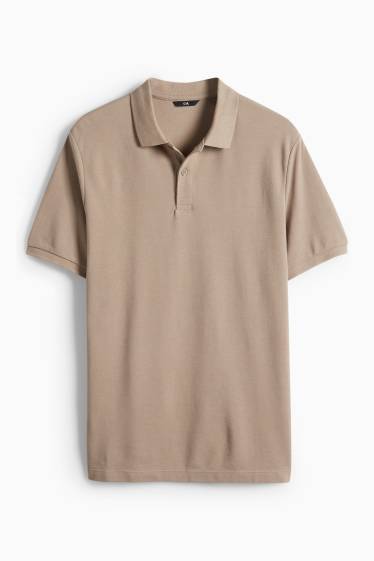 Herren - Poloshirt - taupe