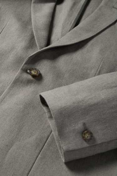 Uomo - Giacca coordinabile - regular fit - misto lino - grigio