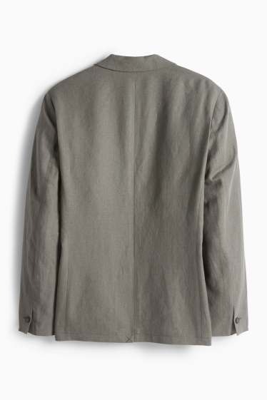 Uomo - Giacca coordinabile - regular fit - misto lino - grigio