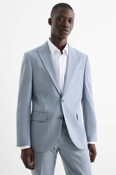 Hommes - Veste de costume - regular fit - matière extensible - bleu clair