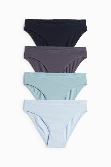 Donna - Confezione da 4 - slip - azzurro