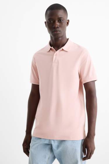 Hommes - Polo - slim fit - rose
