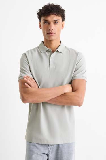 Men - Polo shirt - regular fit - light gray