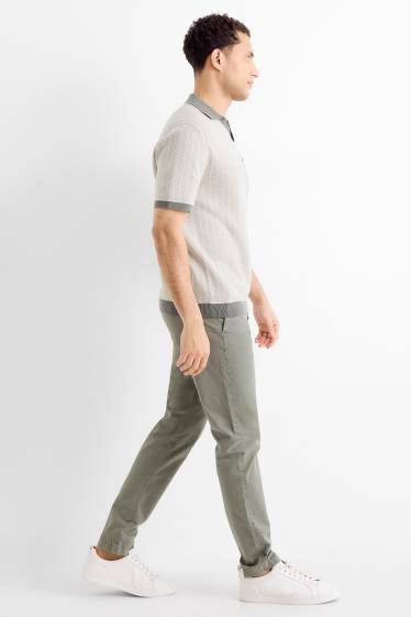 Hommes - Chino - slim fit - vert