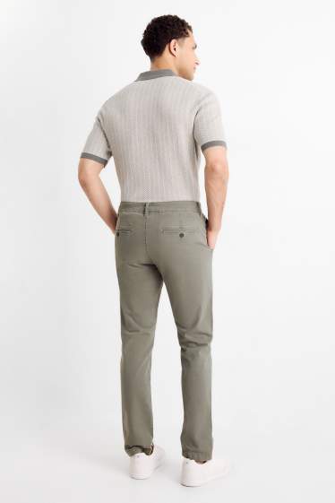 Hommes - Chino - slim fit - vert