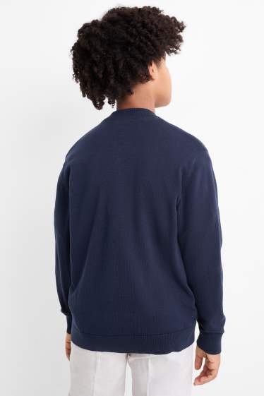 Enfants garçons - Gilet en maille - bleu foncé