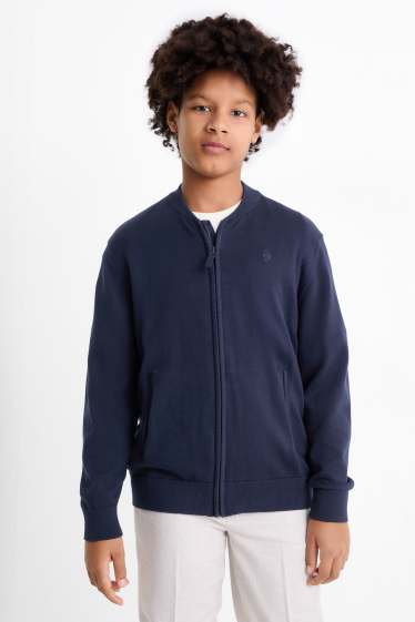 Enfants garçons - Gilet en maille - bleu foncé