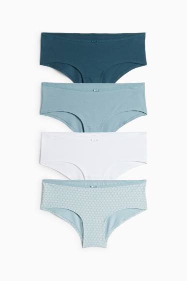 Women - Multipack of 4 - hipsters - turquoise
