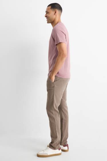 Heren - Chino - slim fit - bruin