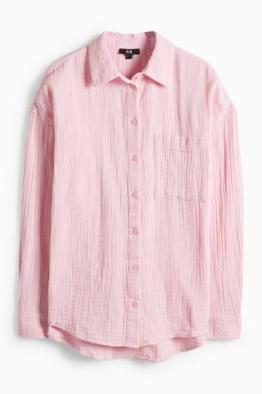 Donna - Blusa di mussola - rosa