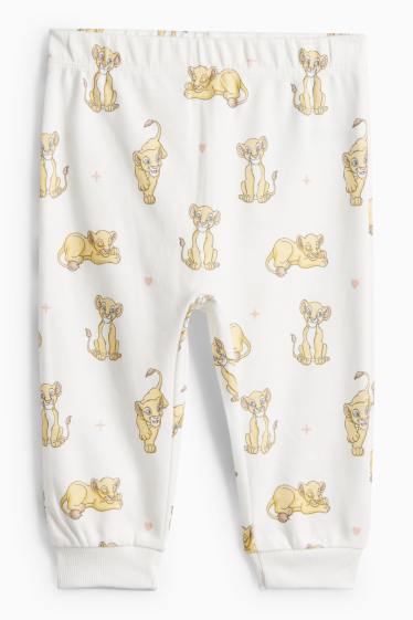 Baby: meisjes - The Lion King - babypyjama - 2-delig - wit / roze