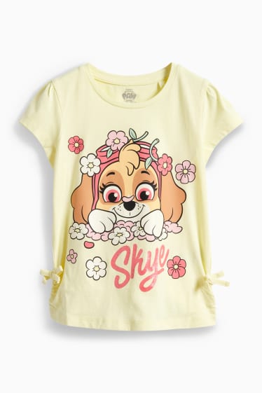 Kinderen: meisjes - PAW Patrol - Skye - T-shirt - glanseffect - lichtgeel