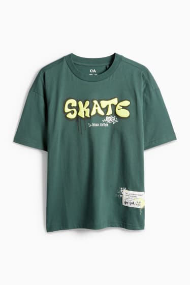 Kinderen: jongens - Skate - T-shirt - donkergroen