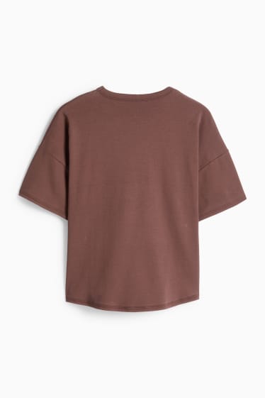 Damen - T-Shirt - Oversized - dunkelbraun