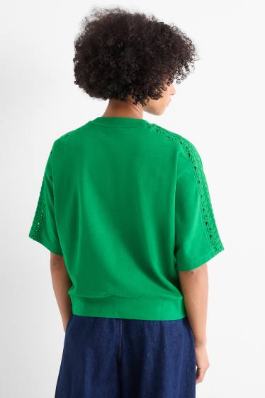 Femei - Bluză de molton - verde