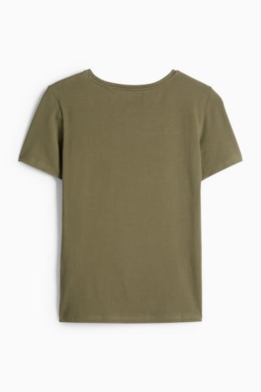 Donna - T-shirt - slim fit - verde scuro