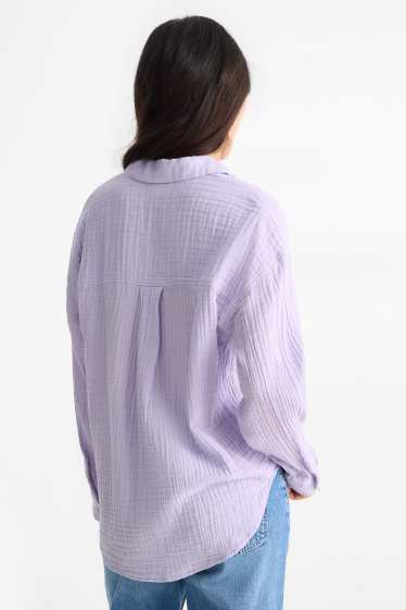 Dona - Brusa de mussolina - violeta clar