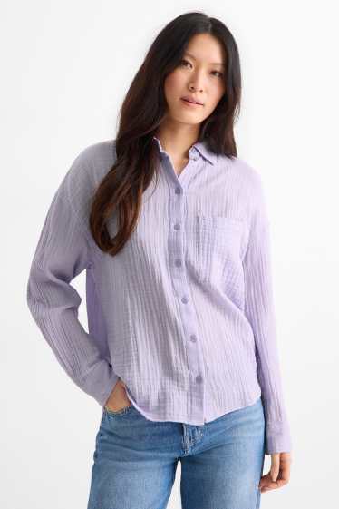 Dona - Brusa de mussolina - violeta clar