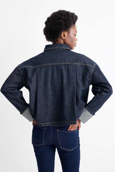 Femmes - Veste-chemise en jean - bleu foncé