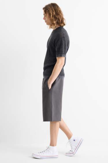 Home - Pantalons curts de xandall - gris fosc