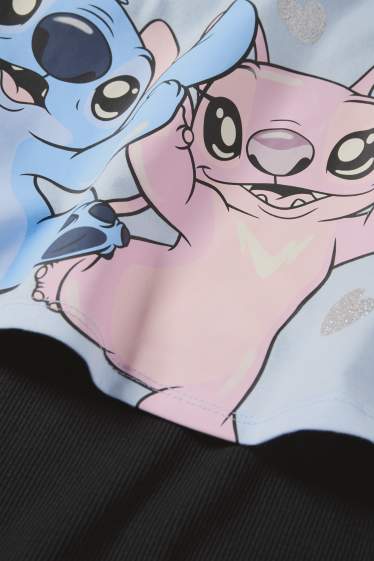 Kinderen: meisjes - Lilo & Stitch - set - T-shirt en jurkje - 2-delig - lichtblauw