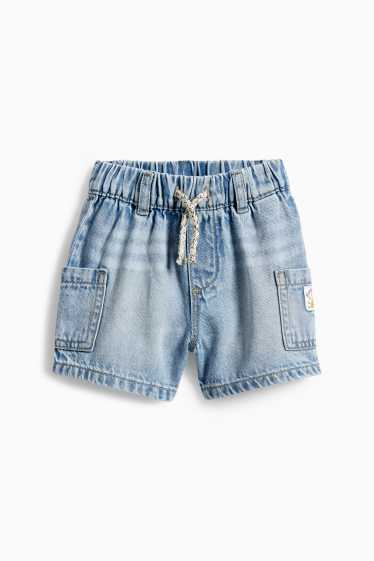 Baby Buben - Sonne - Baby-Jeans-Shorts - helljeansblau