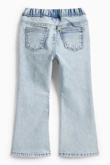 Kinder Mädchen - Blume - Flared Jeans - LYCRA® - helljeansblau