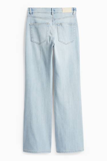 Dámské - Flared jeans - mid waist - světle modrá