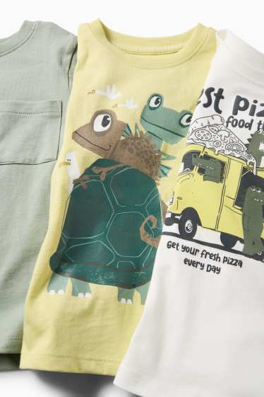 Children Boys - Short-sleeved top - white / green