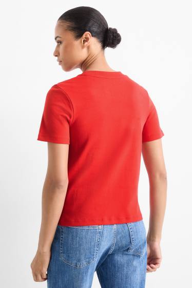 Dámské - Tričko - slim fit - červená