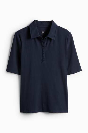 Donna - Polo - regular fit - a righe - blu scuro