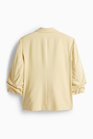 Femmes - Blazer - regular fit - jaune clair
