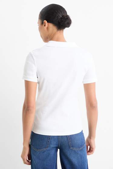 Women - Polo shirt - regular fit - white