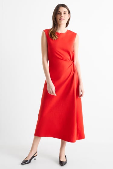 Dames - Fit & flare-jurk - rood