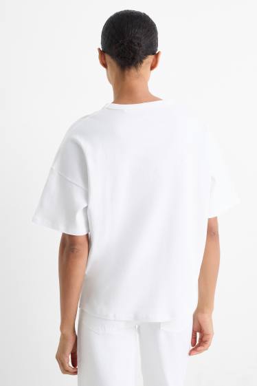 Damen - T-Shirt - Oversized - weiss