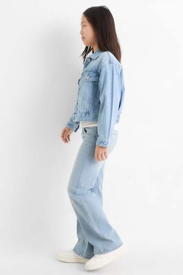 Kinder Mädchen - Wide Leg Jeans - helljeansblau
