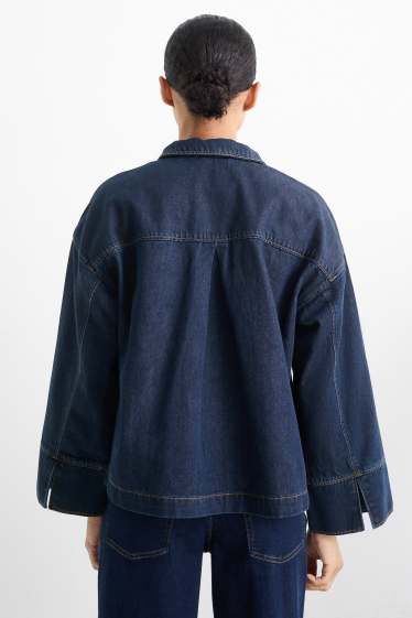 Dámské - Džínová halenka - tmavomodrá