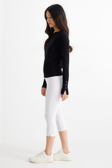 Damen - Multipack 2er - Capri-Leggings - schwarz / weiß