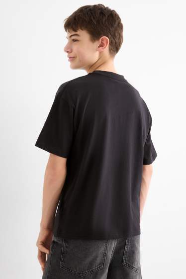 Kinder Jungen - Spider-Man - Kurzarmshirt - Glanz-Effekt - schwarz