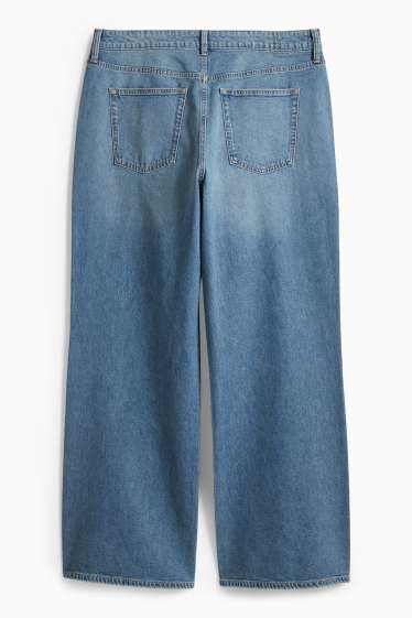 Femmes - Wide leg jean - high waist - jean bleu