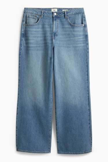 Femmes - Wide leg jean - high waist - jean bleu