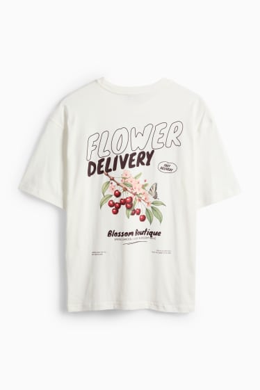 Femei - Tricou - supradimensionat - alb