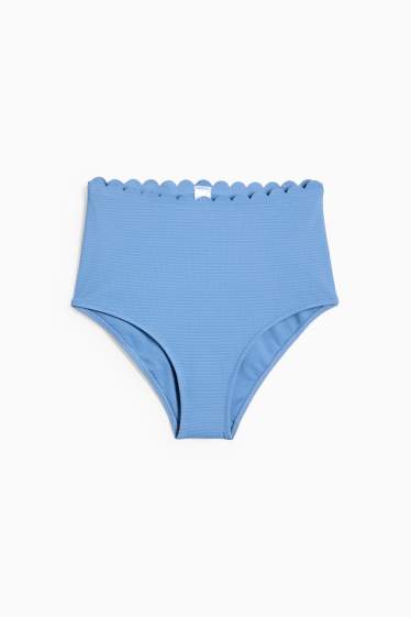 Dames - Bikinibroek - high waist - LYCRA® XTRA LIFE™ - met structuur - blauw
