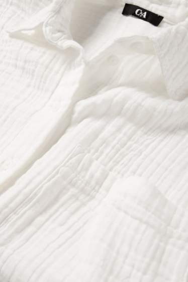 Dames - Blouse van mousseline - wit