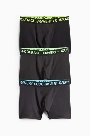 Kinderen: jongens - Set van 3 - boxershort - zwart