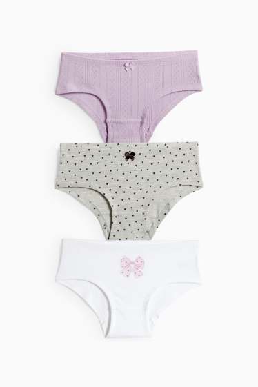 Copii - Fete - Boxeri - alb / roz